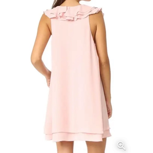 Amanda Uprichard Belle Ruffle V-Neck Mini Dress - Picture 3 of 4